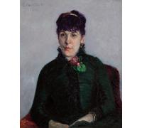 XcBAIHOUD Famous Modern Canvas Prints Animal Pictures The woman with the rose by Gustave Caillebotte Vintage Poster for Room Decor 60x90cm
