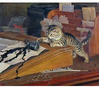 XcBAIHOUD Famous Modern Canvas Prints Animal Pictures Witness My Act and Deed by Frank Paton Vintage Poster for Home Decor 60x90cm