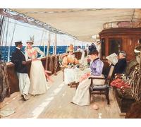 XcBAIHOUD Famous Modern Canvas Prints Animal Pictures Yachting in the Archipelago Henri Gervex Vintage Poster for Home Decor 60x90cm