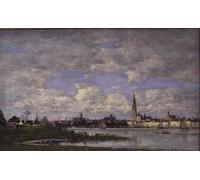 XcBAIHOUD Famous Painting Art Print Poster Canvas Prints Antwerp From the Tip of Flanders by Eugene Louis Boudin Picture Mural for Home Decor 60x90cm