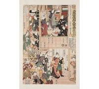 XcBAIHOUD Famous Painting Art Print Poster Canvas Prints Backstage At the Season Opening of the Morita Theater by Utagawa Kunisada Picture Mural for Home Decor 60x90cm