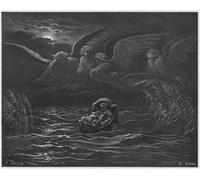 XcBAIHOUD Famous Painting Art Print Poster Canvas Prints Bible the Child Moses on the Nile by Gustave Dore Picture Mural for Home Decor 60x90cm