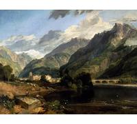 XcBAIHOUD Famous Painting Art Print Poster Canvas Prints Bonneville Savoy by Mallord William Turner Picture Mural for Home Decor 60x90cm