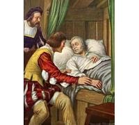 XcBAIHOUD Famous Painting Art Print Poster Canvas Prints Cristopher Columbus Recovering From Sickness to Find His Brother by Tancredi Scarpelli Picture Mural for Room Decor 60x90cm
