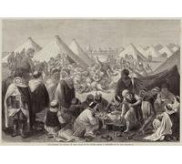 XcBAIHOUD Famous Painting Art Print Poster Canvas Prints Encampment of Spahis on the Plain of St Maur by Frederic Theodore Lix Picture Mural for Room Decor 60x90cm