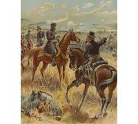 XcBAIHOUD Famous Painting Art Print Poster Canvas Prints General Meade At the Battle of Gettysburg Peennsylvania by Henry Alexander Ogden Picture Mural for Home Decor 60x90cm