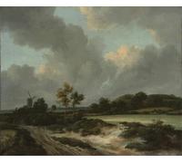 XcBAIHOUD Famous Painting Art Print Poster Canvas Prints Grainfields Mid or Late by Jacob Van Ruisdael Picture Mural for Home Decor 60x90cm