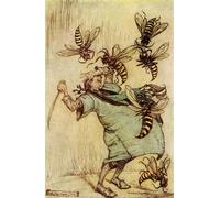 XcBAIHOUD Famous Painting Art Print Poster Canvas Prints Gullivers Travels by Arthur Rackham Picture Mural for Home Decor 60x90cm