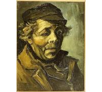 XcBAIHOUD Famous Painting Art Print Poster Canvas Prints Head of a Peasant by Vincent Van Gogh Picture Mural for Home Decor 60x90cm