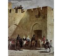 XcBAIHOUD Famous Painting Art Print Poster Canvas Prints Illustrations From the Artists Travels Through Jerusalem by Jean Nicolas Henri De Chacaton Picture Mural for Home Decor 60x90cm