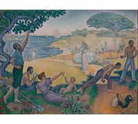 XcBAIHOUD Famous Painting Art Print Poster Canvas Prints in the Time of Harmony the Golden Age Is Not in the Past by Paul Signac Picture Mural for Home Decor 60x90cm
