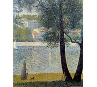 XcBAIHOUD Famous Painting Art Print Poster Canvas Prints La Seine a Courbevoie by Georges Pierre Seurat Picture Mural for Room Decor 60x90cm