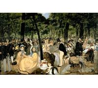 XcBAIHOUD Famous Painting Art Print Poster Canvas Prints Music in the Tuileries Gardens by Edouard Manet Picture Mural for Room Decor 60x90cm