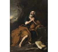 XcBAIHOUD Famous Painting Art Print Poster Canvas Prints Peter the Apostle by Bartolomé Esteban Murillo Picture Mural for Home Decor 60x90cm
