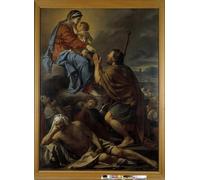 XcBAIHOUD Famous Painting Art Print Poster Canvas Prints Saint Roch Praying to the Virgin for the Cessation of the Plague by Jacques Louis David Picture Mural for Room Decor 60x90cm