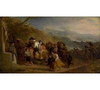 XcBAIHOUD Famous Painting Art Print Poster Canvas Prints Spanish Peasants Retreating from the French Frederick Goodall Picture Mural for Room Decor 60x90cm
