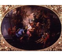 XcBAIHOUD Famous Painting Art Print Poster Canvas Prints the Baptism of Christ by Bartholomaeus Spranger Picture Mural for Home Decor 60x90cm
