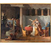 XcBAIHOUD Famous Painting Art Print Poster Canvas Prints the Corpses of His Sons Lictors Carry the Corpses of His Sons to Brutus by Jacques Louis David Picture Mural for Home Decor 60x90cm