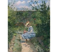 XcBAIHOUD Famous Painting Art Print Poster Canvas Prints the Garden At Eragny in Spring by Camille Jacob Pissarro Picture Mural for Home Decor 60x90cm