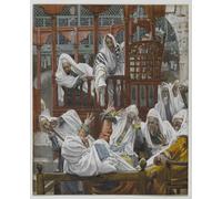 XcBAIHOUD Famous Painting Art Print Poster Canvas Prints the Possessed Man in the Synagogue by Jacques Picture Mural for Home Decor 60x90cm