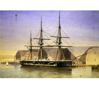 XcBAIHOUD Famous Painting Famous Art Minimalist Prints H.m.s Captain by William Frederick Mitchell Art Canvas Murals for Room Decor 60x90cm