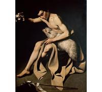 XcBAIHOUD Famous Painting Famous Art Minimalist Prints John the Baptist Playing with a Lamb by Merisi Caravaggio Art Canvas Murals for Room Decor 60x90cm