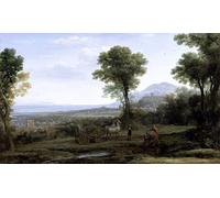 XcBAIHOUD Famous Painting Famous Art Minimalist Prints Landscape with St Philip Baptising the Eunuch by Claude Lorrain Art Canvas Murals for Room Decor 60x90cm