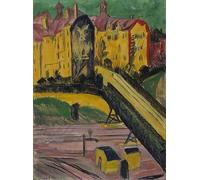 XcBAIHOUD Famous Painting Famous Art Minimalist Prints Lovers the Kiss by Ernst Ludwig Kirchner Art Canvas Murals for Home Decor 60x90cm