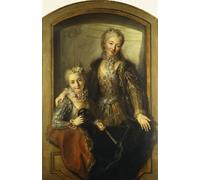 XcBAIHOUD Famous Painting Famous Art Minimalist Prints Portrait of Madame Dupille and Her Daughter by Antoine Coypel Art Canvas Murals for Room Decor 60x90cm