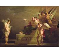 XcBAIHOUD Famous Painting Famous Art Minimalist Prints Scene From the Legend of Amour and Psyche by Angelica Kauffmann Art Canvas Murals for Room Decor 60x90cm