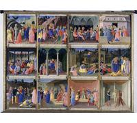 XcBAIHOUD Famous Painting Famous Art Minimalist Prints Scenes From the Life of Christ Three From the Silver Treasury of Santissima Annunziata by Fra Angelico Art Canvas Murals for Room Decor 60x90cm
