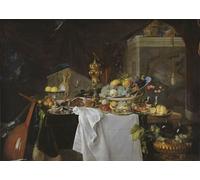 XcBAIHOUD Famous Painting Famous Art Minimalist Prints Still Life by Jan Davidsz De Heem Art Canvas Murals for Room Decor 60x90cm