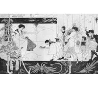 XcBAIHOUD Famous Painting Famous Art Minimalist Prints the Birthday of Madame Cigale by Aubrey Beardsley Art Canvas Murals for Room Decor 60x90cm