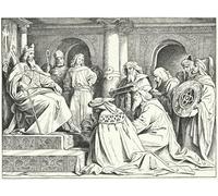 XcBAIHOUD Famous Painting Famous Art Minimalist Prints the Envoys of Caliph Harun Al Rashid Bringing Gifts to the Emperor Charlemagne by Moritz Ludwig Von Schwind for Room Decor 60x90cm
