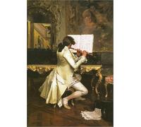 XcBAIHOUD Famous Painting Famous Art Minimalist Prints the Flute Player by Charles Bargue Art Canvas Murals for Room Decor 60x90cm