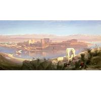 XcBAIHOUD Famous Painting Famous Art Minimalist Prints the Island of Philae Nubia by David Roberts Art Canvas Murals for Home Decor 60x90cm