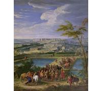 XcBAIHOUD Famous Painting Famous Art Minimalist Prints the Town and Chateau of Versailles From the Butte De Montboron by Jean Baptiste Art Canvas Murals for Home Decor 60x90cm