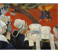 XcBAIHOUD Famous Painting Famous Art Minimalist Prints Vision After the Sermon Jacob Wrestling with the Angel by Paul Gauguin Art Canvas Murals for Room Decor 60x90cm