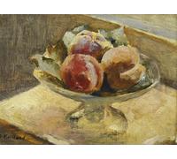 XcBAIHOUD Famous Painting Modern Artwork Classic Canvas Painting a Bowl of Peaches by Edouard Vuillard Printed Paintings for Home Decor 60x90cm