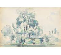 XcBAIHOUD Famous Painting Modern Artwork Classic Canvas Painting Banks of the Seine At Médan by Paul Cézanne Printed Paintings for Room Decor 60x90cm