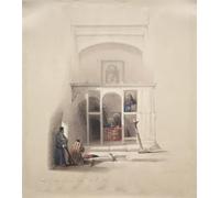 XcBAIHOUD Famous Painting Modern Artwork Classic Canvas Painting Chapel of Elijah on Mount Horeb by David Roberts Printed Paintings for Room Decor 60x90cm