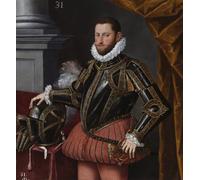 XcBAIHOUD Famous Painting Modern Artwork Classic Canvas Painting Ernest D'autriche Archiduc Du Saint Empire Portrait of Archduke Ernest by Sánchez Coello Printed Paintings for Home Decor 60x90cm