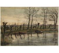 XcBAIHOUD Famous Painting Modern Artwork Classic Canvas Painting Farmer Returning to the Fields by Piet Mondrian Printed Paintings for Home Decor 60x90cm