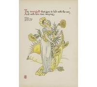 XcBAIHOUD Famous Painting Modern Artwork Classic Canvas Painting Flowers From Shakespeares Garden by Walter Crane Printed Paintings for Room Decor 60x90cm