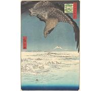 XcBAIHOUD Famous Painting Modern Artwork Classic Canvas Painting jumantsubo Plain At Fukagawa Susaki From the Series One Hundred by Ando Hiroshige Printed Paintings for Room Decor 60x90cm