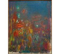 XcBAIHOUD Famous Painting Modern Artwork Classic Canvas Painting Leicester Square by Claude Monet Printed Paintings for Home Decor 60x90cm