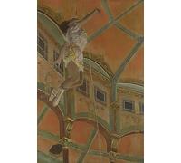 XcBAIHOUD Famous Painting Modern Artwork Classic Canvas Painting Miss La La At the Cirque Fernando by Edgar Degas Printed Paintings for Room Decor 60x90cm