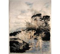 XcBAIHOUD Famous Painting Modern Artwork Classic Canvas Painting Oh What a Good Time to Be Alive by Arthur Rackham Printed Paintings for Room Decor 60x90cm