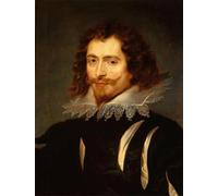 XcBAIHOUD Famous Painting Modern Artwork Classic Canvas Painting Portrait of George Villiers Duke of Buckingham by Peter Paul Rubens Printed Paintings for Room Decor 60x90cm