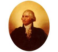 XcBAIHOUD Famous Painting Modern Artwork Classic Canvas Painting Portrait of George Washington Rembrandt Peale Printed Paintings for Home Decor 60x90cm